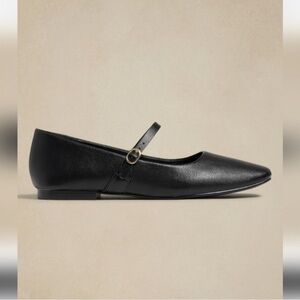 Banana Republic Office Vegan Faux Leather Mary Jane Ballerina Flats Shoes NWT